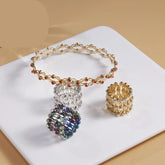 Stretchable 2 In 1 Ring Bracelet