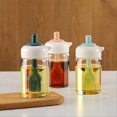 π§΄ Plastic 2-in-1 Oil Dispenser Bottle with Silicone Brush β 250 ml