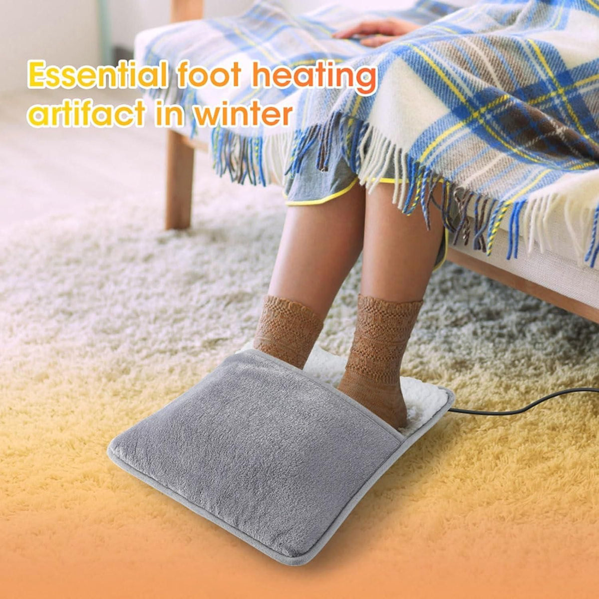 USB Electric Heated Foot Warmer Pad – Cozy Winter Foot Heating Mat