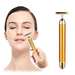 24K Gold Energy Beauty Bar – Electric Facial Massage Roller