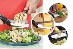 2-in-1 Steel Smart Clever Cutter Kitchen Knife with Mini Chopping Board