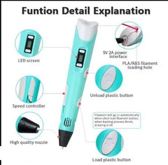 3D Printer Pen for Kids – Creative 3D Drawing Set with PLA Filament