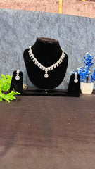 ✨ Elegant AD Silver Jewellery Set ✨
