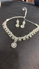 ✨ Elegant AD Silver Jewellery Set ✨