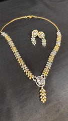 ✨ Trending AD Double Toned Jewellery Set ✨
